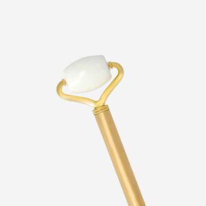Gold ballpoint pen with facial massager - Image 3