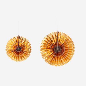 Gold Paper Decorations - 2 pcs - Image 1