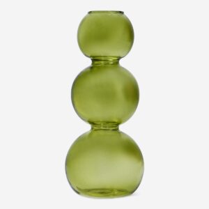 Green bubble shaped glass vase - Image 2
