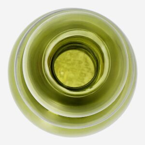 Green bubble shaped glass vase - Image 3