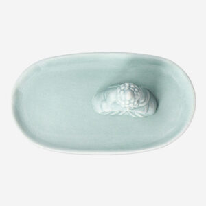 Green ceramic Buddha tray - Image 3