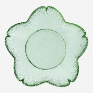 Green flower plate - 17 cm - Image 3