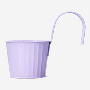 Purple plant pot with hook - 10 cm - Image 2