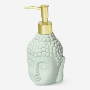 Green soap dispenser with Buddha head - Image 2