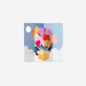 Greetings card with balloons - Image 3