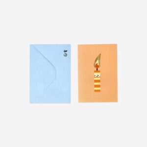 Greetings card with burning candle - Image 2