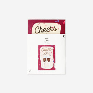 Greetings card with champagne glasses - Image 1