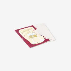 Greetings card with champagne glasses - Image 3