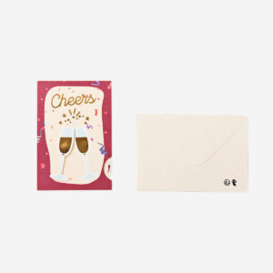 Greetings card with champagne glasses - Image 2