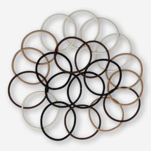 Multi-Colour Neutral Hair Elastics - 20 pcs - Image 1