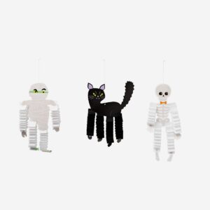 Halloween Paper Decorations - 3 pcs - Image 1