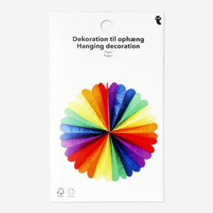 Hanging rainbow fan decoration - 30 cm - Image 1