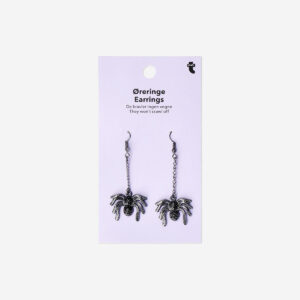 Hanging spider earrings