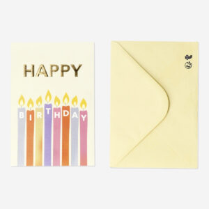 Happy birthday card with candles and envelope - Image 2