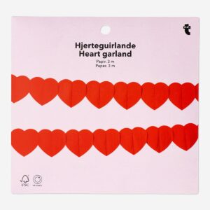 Heart paper garland - 300 cm - Image 1