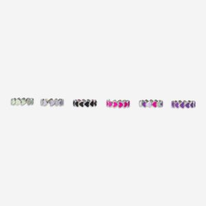 Heart-Shaped Adjustable Rings - 6 pcs - Image 3