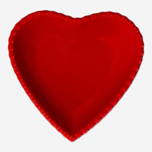 Heart shaped bowl with beaded edge - Large - Image 1