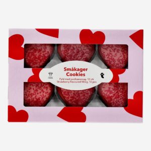 Heart shaped cookies with strawberry flavour - Image 1
