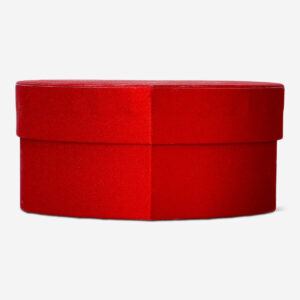 Heart shaped red glitter gift box - Image 3