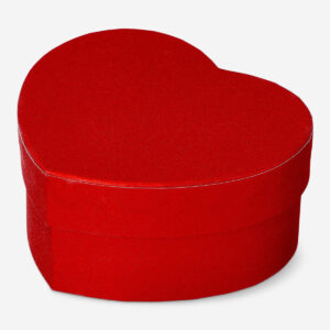 Heart shaped red glitter gift box - Image 1