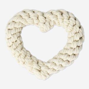 Heart shaped rope pet toy