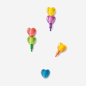Heart shaped stackable highlighters - 6 pcs - Image 2