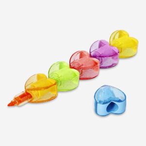 Heart shaped stackable highlighters - 6 pcs - Image 3