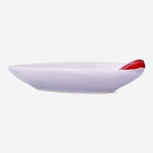 Heart shaped trinket tray with red bow - Image 3