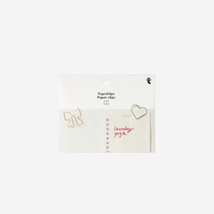 Hearts and bows paper clips - 6 pcs - Image 1