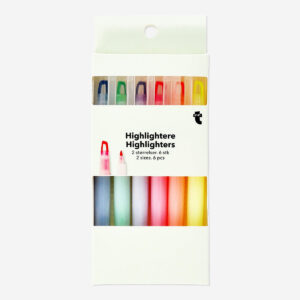 Dual end pastel highlighters - 6 pcs - Image 1
