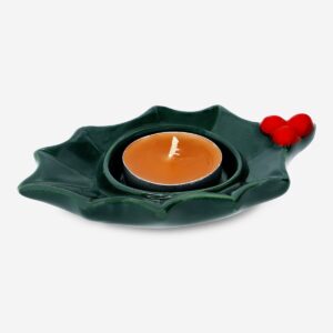 Holly shaped tealight holder - Image 2