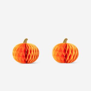 Honeycomb paper pumpkins - 2 pcs - Image 2