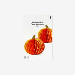 Honeycomb paper pumpkins - 2 pcs - Image 3