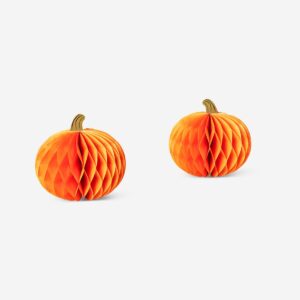 Honeycomb paper pumpkins - 2 pcs - Image 1