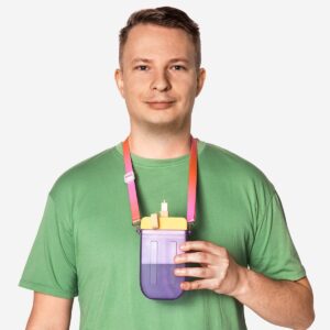 Ice cream drinking bottle with carrying strap - 330 ml - Image 2