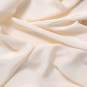 Imperial Silk Crepe Fabric Treble Weight - Dark Ivory - Image 1