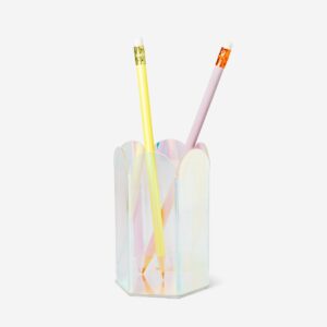 Iridescent pencil holder