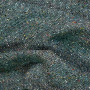 Irish Wool Tweed Fabric - Fleck - Green - Image 1
