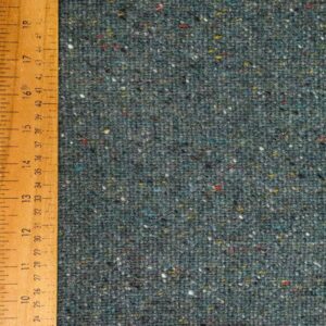 Irish Wool Tweed Fabric - Fleck - Green - Image 2