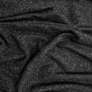 Irish Wool Tweed Fabric - Fleck - Coal
