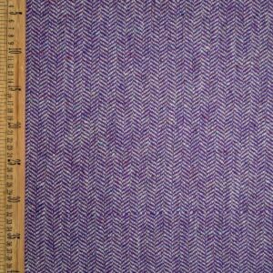 Irish Wool Tweed Fabric - Herringbone - Heather - Image 3