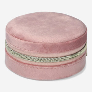 Velvet pink jewellery box - Image 1