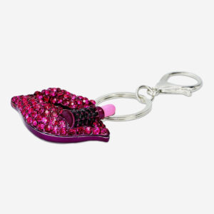 Key Ring with Rhinestone Lips - Image 2