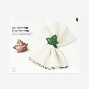 Leaf napkin rings - 4 pcs - Image 3