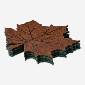 Leaf-Shaped Felt Coasters - 4 pcs - Image 2