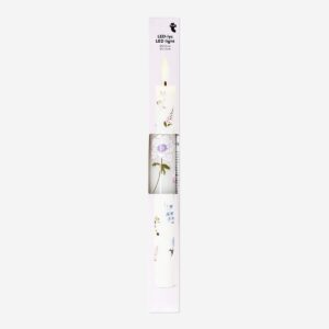 LED candle with flower print - 24 cm - Image 3