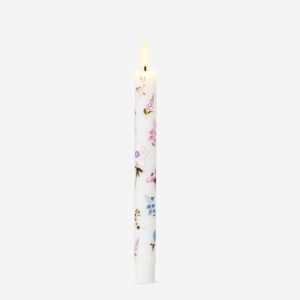 LED candle with flower print - 24 cm - Image 2