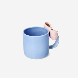 Light blue mug with embossed bow - 300 ml - Image 2