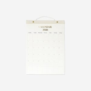 Linen monthly calendar for hanging 2026 - English - Image 1
