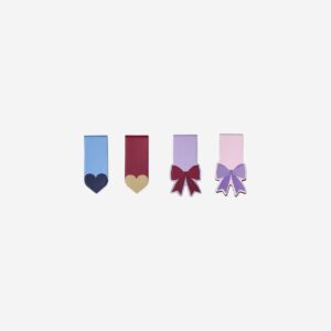 Magnetic bookmarks with hearts and bows - 4 pcs - Image 2